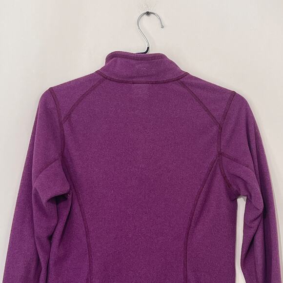The North Face Fleece Pullover Sweatshirt Womens Small 1/4 Zip Purple Soft Warm - Picture 3 of 8